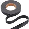 GORGECRAFT 2m*12.5mm*1.7mm Corde in Pelle Nera Cordoncino in Pelle Piatta Strisce in Pelle Grana Lychee su Entrambi I Lati Cinturino in Finta Pelle Fili Intrecciati per Braccialetti Creazione