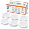 LIGHTWORLD24 Welt der Lichter Faretti LED da Incasso 230V, 6W Ultrasottili IP44 Set da 6 Bianco | Faretti da incasso da soffitto, diametro 65-80 mm, CCT 3000K, 4000K, 6500K, 480 lm, profondità di montaggio 28 mm