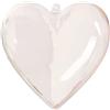 Zoegneer 10 palline di Natale a forma di cuore, in plastica trasparente, decorazione per albero di Natale, per esporre fioristi, feste di Natale, bomboniere di nozze (6 cm)