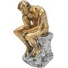 Glomora Scultura Uomo Pensante in Resina, Statua Decorativa per Casa e Ufficio, Ispirata al Pensatore di Rodin, 25 cm Alta Qualità Figura da Collezione, Stile Vintage, Base Stabile