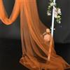 Duories Tessuto morbido in tulle, 1 m x 160 cm, per cucire, tessuto a rete, per matrimoni, archi di nozze, decorazione a mano, per cerimonie, feste, colore arancione