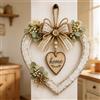 Generic Ghirlanda Rustica Cuore con Insegna Home, Decorazione (#A) | Parete Calore & Amore, Decoro Porta d'Ingresso Stile Vintage, Verde Interni & Esterni per Tutte le Stagioni
