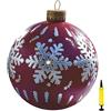 Settoo Palline di Natale 60cm, Addobbi di Alberi di Natale Gonfiabili a Palle Personalizzate di Natale Giganti, per Decorazione da Giardino Addobbi Palle Gonfiabili