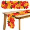 Xecamuvila Centrotavola Autunnale 145x40cm Motivo Foglia d'Acero, Decorazione Autunnale per Interni, Arredamento Stagionale per Tavola Festiva, Festa d'Autunno e Festa del Raccolto