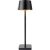 Seihoae Lampada da tavolo a LED senza fili ricaricabile, lampada da scrivania a batteria da 6000 mAh, luce in metallo portatile USB, piccola luce da comodino da comodino per bar ristorante, Nero