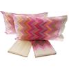 Bassetti Completo Lenzuola Paget Set Letto Matrimoniale Blu o Magenta 100% Puro Cotone (Magenta)