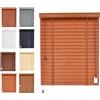 Generico Tende Veneziana In Legno Su Misura 45 60 90 125 130 160cm Veneziane Da Interno/Esterno Senza Fori Per Finestre, 50mm Lamelle Privacy Orizzontali Oscurante Persiane Per Ufficio(Light Brown)