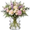 Glasset Vaso di vetro decorativo bolla forma arrotondata altezza 24 cm capacità 5000 ml vetro soda calcico senza piombo trasparente per la casa del ristorante e la decorazione di eventi