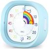 GeeRic Timer Visivo da 60 Minuti per Bambini, GeeRic LED Lampeggiante Conto a Rovescia Silenzioso Orologio Colorato Sveglia Assistente Gestione Tempo Scrivania Timer Visivo per Cucina,Aula,Ufficio