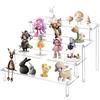 Windfromort Espositore 4 Ripiani in Plexiglass, Organizer Acrilico, Robusto e Trasparente, Ideale per Miniature, Cosmetici, Smalti, Spezie e Oggetti da Collezione (40 cm di lunghezza Larghezza 10 cm)