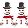 GORGECRAFT 2 Set Natalizie per Porte in Feltro A Forma di Pupazzo di Neve Natalizie Pupazzo di Neve in Cartone Animato Adesivi Murali Finestre Copriporta Rimovibili La Casa Natalizie Articoli