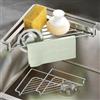 Generico Scolapiatti angolare per lavello da cucina, 2 pezzi | Mensola angolare in acciaio inox, vassoio scolapiatti salvaspazio per tazze, spugne, utensili