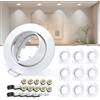 Aigostar Set da 10 Faretti Led da Incasso per Cartongesso GU10, Orientabile | Orientabile 30°, Ø68-75mm, con 10x Ceramica GU10 resistente al calore, Per 50mm LED e Alogeno