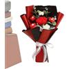Generico Mazzo di fiori all'uncinetto Oggetti decorativi per la casa | Bouquet di Fiori all'Uncinetto per Laurea per Feste di Laurea Compleanno Matrimonio San Natale Pasqua Primavera Celebrations