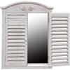 AD TREND Specchio da Parete Finestra con Porte in Legno 65,5 x 48 x 5 cm