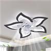 GaoHX Ventilatore da Soffitto Silenzioso a LED con illuminazione, Plafoniera da Camera da Letto, Ventilatori da Soffitto con Lampada LED Dimmerabile Lampada da Soffitto con Telecomando, 6 Marce, Reversibile