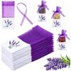 HURODZ 50 sacchetti vuoti di lavanda, 15 x 7 cm | Sacchetti riutilizzabili, profumati alla lavanda, vuoti, per lavanda, erbe, spezie (viola)