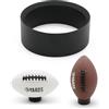 40YARDS Supporto Pallone Football Americano | Metallo | Nero | Anello | Anello in metallo con bordi interni inclinati a 45° per sostenere il pallone | Adatto anche a calcio e pallacanestro