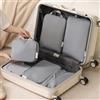 Generic Confezione da 6 sacchetti a compressione con cerniera, salvaspazio, per vestiti, coperte e piumini, non necessita di aspirapolvere per armadio da viaggio (grigio)