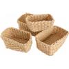 GZRXIOUS 4 pcs 4 Misure Cesti Portaoggetti Intrecciati, Impilabili | Cesto Intrecciato in Corda di Carta, Stile Boho, Per Fasciatoio, Soggiorno, Cucina, Camera, Balcone, Bagno, Marrone