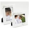 TINBOX Cornice Personalizzata Prima Comunione con Foto Nome Data | Regalo Bambino Bambina | Portafoto Legno Bianco | Stampa Made in Italy | Ricordo Sacramento Religioso (Prima Comunione Classic)