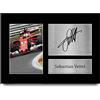 HWC Trading Sebastian Vettel A4 Senza Cornice Firmato Regalo Visualizzazione Delle Foto Print Immagine Autografo Stampato Per F1 Appassionati Di Formula Uno