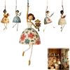 Generico Vintage Whimsical Dancing Lady Hanging Decor,Folk‑Art Wind‑Swaying Figurine Decor,Cottage Hanging Accent that Sways in Breeze,Garden Wind Spinner,for Covered Porch, Patio, Window