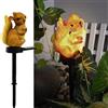 YZYOE Solare scoiattolo terra plug-in luce, giardino decorazione resina carino piccolo animale lampada calda, Il tramonto wireless all'alba luce LED impermeabile.