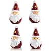 Logbuch-Verlag 4 piccoli personaggi Babbo Natale rosso bianco - Babbo Natale miniatura 3,5 cm Mini regalo di Natale