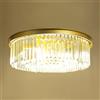 Mermajestic Lampada da soffitto a LED in cristallo, 12 W, 8 x E14, rotonda, da appendere, 4500 K, per soggiorno, camera da letto, sala da pranzo, 60 cm