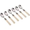 Rivadossi Sandro 1606CAF12 Set di Cucchiaini caffè, 6 Pezzi-Classic-100% Made in Italy, Artigianalità e Design, Acciaio Inox 18/10, Avorio