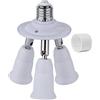 TWDRTDD FINELED - Adattatore portalampada, 3 in 1, attacco universale E27/E26 regolabile a 360 gradi, si piega a 180 gradi