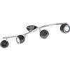 Eglo LED lampada da soffitto Bimeda, plafoniera 4 fiamme, faretti | da soffitto in metallo nickel-nero e cromo, lampada per soggiorno, spot con lampadine GU10 luce calda