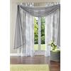 Yaland Tenda ad arco in voile, tinta unita, altezza 300 x larghezza 140 cm, grigio, 1 pezzo