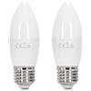 VoltShine LED C37 E27 10W - Confezione da 2 pezzi. Illuminazione efficiente e durevole, design moderno ideale per qualsiasi spazio. Risparmia energia e goditi un bagliore caldo e accogliente.