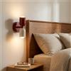 Alpinaluz Applique da Parete Luce Alto/Basso 2x E27 Rosso/Bianco Crema | Stile nordico, paralume cilindrico bicolore con luce verso l'alto e il basso per testiera, corridoio, camera e soggiorno