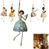 Generico Vintage Whimsical Dancing Lady Hanging Decor,Folk‑Art Wind‑Swaying Figurine Decor,Cottage Hanging Accent that Sways in Breeze,Garden Wind Spinner,for Covered Porch, Patio, Window