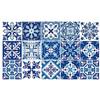 Ulticool Adesivi Decorativi per Piastrelle - Decorazione Blu Bianco Olandese - 15 x 15 cm - Confezione da 15 Adesivi Autoadesivi per Piastrelle - Parete Posteriore per Bagno, Cucina