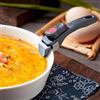 Generic Manico universale rimovibile con manopola rotante e foro per appenderlo, per casa, cucina, campeggio, picnic, pentole e padelle (nero)