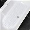 PIQIUQIU Tappetino antiscivolo per vasca da bagno, extra lungo 100 x 40 cm, resistente alla muffa, lavabile in lavatrice, con sistema a ventose (1, trasparente)