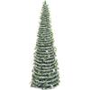 ZAYMDO Albero di Natale Pieghevole, 150cm/5ft Pop Up Tinsel albero di Natale, alto albero magro paillettes di Natale Tinsel per la casa interna Natale Decor (green)