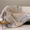 Caleffi Scaldotto Panther 130x170 cm Plaid Cotone Smerigliato Made in Italy
