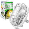 ONIX TECH Applique da Parete E27 - 175x124x106 mm Larghezza del Diffusore 95 mm | per Lampade Fino a 40W 220-240V - Aplique con Grado di Protezione IP44 - Colore Bianco - ONIX TECH