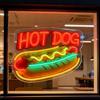 welinly Cartello LED Hot Dog, Cartello al neon Hot Dog luminoso, decorazione parete per ristorante, fast food, snack bar, festa, cucina, grotta dell'uomo, camera da letto
