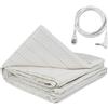 RANRAO Earthing Lenzuolo 5% fibra d'argento conduttiva biologica messa a per terra sonno per un sonno migliore (68,6 x 132,1 cm)