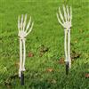 AOFOX Halloween scheletro realistico palo zombie fantasma braccio palo in plastica separata scheletro mani Yard segno per Halloween puntelli di scena (1 paio)