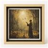 ConKrea - Stampa Religiosa San Frencesco d'Assisi Classico con Cornice Artigianale 50x50 cm | Icona Religiosa da Parete Incorniciata | Quadro Sacro per Casa o Regalo