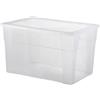 SICIGNANO CASALINGHI Sicignano | Contenitore Storage Visual Box XXL High Trasparenti con Coperchio | 59x39x35h cm, 62 Litri | Plastica Alimentare, Multiuso per Casa, Ufficio, Cucina e Garage