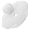 TIKODIDA Accessorio per teiera in ceramica bianca pura, coperchio del bollitore bordo liscio, adatto per uso domestico e di piccole dimensioni
