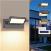 SANSHI 24W LED applique da parete esterno/interno,350°Orientabile,antracite | 3000K/4000K/6500K,Angolo regolabile Pannello LED,IP65 Impermeabile,lampada da parete per terrazza,giardino,Balcone,ingresso